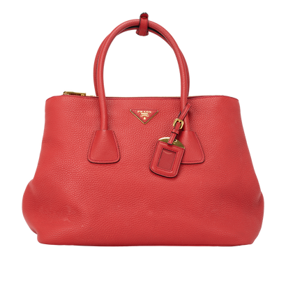 Vitello Daino Tote, &pound;375, Handbags, Red, Leather, Front view